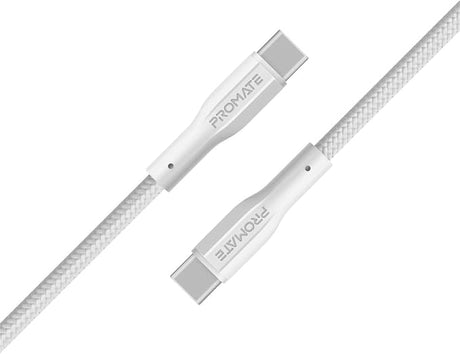 PROMATE USB - C to USB - C Cable 1meter, 60W Type - C Cable with 480Mbps Data Sync, XCord - CC White - Al Kabayel Discount CentrePROMATE USB - C to USB - C Cable 1meter, 60W Type - C Cable with 480Mbps Data Sync, XCord - CC WhiteCords & AdaptersPROMATEAl Kabayel Discount Centre