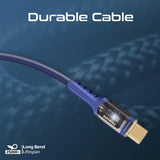Promate USB - C to USB - C Cable, Fast - Charging 100W Power Delivery Type - C Cable with Transparent Tips, LED, 25000+ Long Bend Lifespan, 480Mbps Data Sync and 120cm Nylon Braided Cord,LucidLine - CC120 Navy - Al Kabayel Discount CentrePromate USB - C to USB - C Cable, Fast - Charging 100W Power Delivery Type - C Cable with Transparent Tips, LED, 25000+ Long Bend Lifespan, 480Mbps Data Sync and 120cm Nylon Braided Cord,LucidLine - CC120 NavyCords & AdaptersPROMATEAl Kabayel Discount Centre