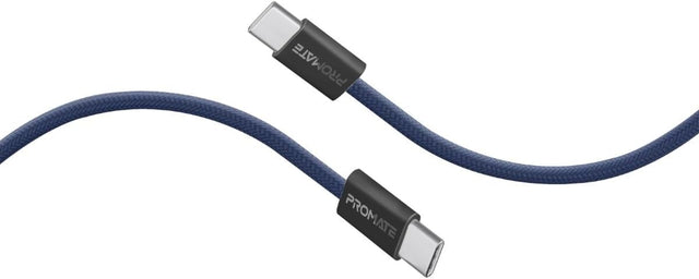 Promate USB - C to USB - C Cable, Premium 60W Power Delivery Fast Charging Cable, 480Mbps Data Sync, 200cm Anti - Tangle Nylon Braided Cord for iPhone 17, Galaxy S25, iPad Air, Dell, ECOLINE - CC200.NAVY - Al Kabayel Discount CentrePromate USB - C to USB - C Cable, Premium 60W Power Delivery Fast Charging Cable, 480Mbps Data Sync, 200cm Anti - Tangle Nylon Braided Cord for iPhone 17, Galaxy S25, iPad Air, Dell, ECOLINE - CC200.NAVYCords & AdaptersPROMATEAl Kabayel Discount Centre