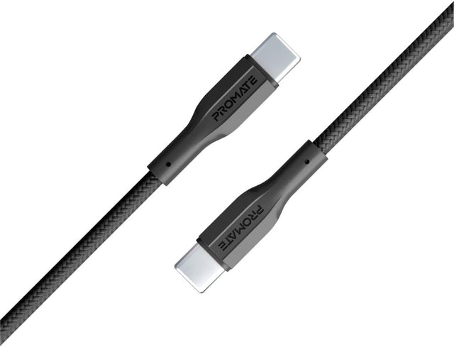 Promate USB - C to USB - C Cable, Premium 60W Power Delivery Fast Charging Type - C Cable with 480Mbps Data Sync and 100cm Anti - Tangle Silicone Cord for Galaxy S25, iPhone 17, XCord - CC Black - Al Kabayel Discount CentrePromate USB - C to USB - C Cable, Premium 60W Power Delivery Fast Charging Type - C Cable with 480Mbps Data Sync and 100cm Anti - Tangle Silicone Cord for Galaxy S25, iPhone 17, XCord - CC BlackCords & AdaptersPROMATEAl Kabayel Discount Centre