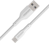 Promate USB to USB - C Cable, Durable Silicone Type - C Charging Cable with 2A Fast Charging, 480 Mbps Data Sync, 1m Anti - Tangle Wire and 10000 Long Bend Lifespan for Galaxy S22, iPad Air, XCord - AC White - Al Kabayel Discount CentrePromate USB to USB - C Cable, Durable Silicone Type - C Charging Cable with 2A Fast Charging, 480 Mbps Data Sync, 1m Anti - Tangle Wire and 10000 Long Bend Lifespan for Galaxy S22, iPad Air, XCord - AC WhiteCords & AdaptersPROMATEAl Kabayel Discount Centre