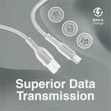 Promate USB to USB - C Cable, Durable Silicone Type - C Charging Cable with 2A Fast Charging, 480 Mbps Data Sync, 1m Anti - Tangle Wire and 10000 Long Bend Lifespan for Galaxy S22, iPad Air, XCord - AC White - Al Kabayel Discount CentrePromate USB to USB - C Cable, Durable Silicone Type - C Charging Cable with 2A Fast Charging, 480 Mbps Data Sync, 1m Anti - Tangle Wire and 10000 Long Bend Lifespan for Galaxy S22, iPad Air, XCord - AC WhiteCords & AdaptersPROMATEAl Kabayel Discount Centre