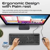 Promate Wired Keyboard and Mouse Combo, Ergonomic Slim Full - Size Quiet Keyboard, 2400 DPI Ambidextrous Mouse, Spill - Resistance, Media Keys, Plug and Play for iMac, MacBook Pro, English/Arabic Layout - Al Kabayel Discount CentrePromate Wired Keyboard and Mouse Combo, Ergonomic Slim Full - Size Quiet Keyboard, 2400 DPI Ambidextrous Mouse, Spill - Resistance, Media Keys, Plug and Play for iMac, MacBook Pro, English/Arabic LayoutElectronic AppliancesPROMATEAl Kabayel Discount Centre