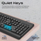 Promate Wired Keyboard and Mouse Combo, Ergonomic Slim Full - Size Quiet Keyboard, 2400 DPI Ambidextrous Mouse, Spill - Resistance, Media Keys, Plug and Play for iMac, MacBook Pro, English/Arabic Layout - Al Kabayel Discount CentrePromate Wired Keyboard and Mouse Combo, Ergonomic Slim Full - Size Quiet Keyboard, 2400 DPI Ambidextrous Mouse, Spill - Resistance, Media Keys, Plug and Play for iMac, MacBook Pro, English/Arabic LayoutElectronic AppliancesPROMATEAl Kabayel Discount Centre