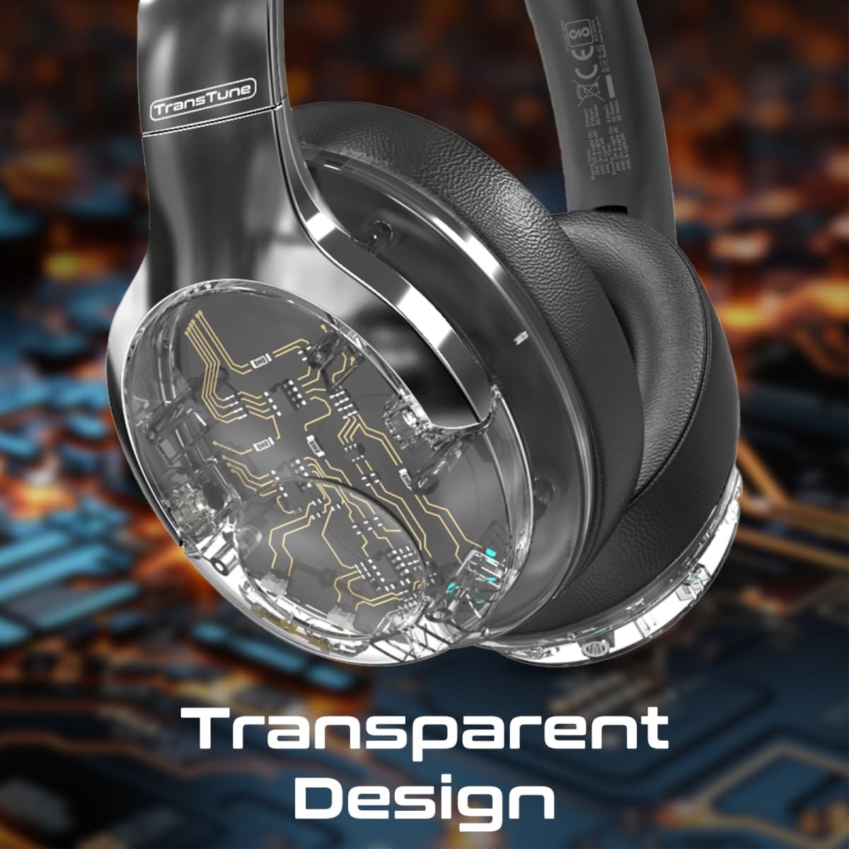 Promate Wireless Headphones, Hi - Fidelity Transparent ANC Bluetooth v5.3 Headset, RGB Lights, Mic, Foldable Design, 40H Playtime, 600mAh Battery, 3.5mm Jack for iPhone15, Galaxy S25, TRANSTUNE.SILVER - Al Kabayel Discount CentrePromate Wireless Headphones, Hi - Fidelity Transparent ANC Bluetooth v5.3 Headset, RGB Lights, Mic, Foldable Design, 40H Playtime, 600mAh Battery, 3.5mm Jack for iPhone15, Galaxy S25, TRANSTUNE.SILVERElectronic AppliancesPROMATEAl Kabayel Discount Centre