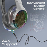 Promate Wireless Headphones, Hi - Fidelity Transparent ANC Bluetooth v5.3 Headset, RGB Lights, Mic, Foldable Design, 40H Playtime, 600mAh Battery, 3.5mm Jack for iPhone15, Galaxy S25, TRANSTUNE.SILVER - Al Kabayel Discount CentrePromate Wireless Headphones, Hi - Fidelity Transparent ANC Bluetooth v5.3 Headset, RGB Lights, Mic, Foldable Design, 40H Playtime, 600mAh Battery, 3.5mm Jack for iPhone15, Galaxy S25, TRANSTUNE.SILVERElectronic AppliancesPROMATEAl Kabayel Discount Centre