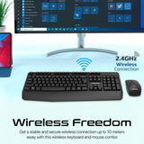 Promate Wireless Keyboard and Mouse Combo, Ergonomic Angled 2.4Ghz with 1200 DPI, Ambidextrous Mouse, Wrist Rest, Nano USB Receiver, Media Keys, for iMac, MacBook Air, ASUS, English/Arabic - Al Kabayel Discount CentrePromate Wireless Keyboard and Mouse Combo, Ergonomic Angled 2.4Ghz with 1200 DPI, Ambidextrous Mouse, Wrist Rest, Nano USB Receiver, Media Keys, for iMac, MacBook Air, ASUS, English/ArabicElectronic AppliancesPROMATEAl Kabayel Discount Centre