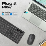 Promate Wireless Keyboard and Mouse Combo, Slim Full - Size2.4Ghz Wireless Keyboard, 1600 DPI Ambidextrous Mouse, Nano USB Receiver, Quiet Keys, Angled Kickstand for iMac, MacBook, ASUS, English/Arabic - Al Kabayel Discount CentrePromate Wireless Keyboard and Mouse Combo, Slim Full - Size2.4Ghz Wireless Keyboard, 1600 DPI Ambidextrous Mouse, Nano USB Receiver, Quiet Keys, Angled Kickstand for iMac, MacBook, ASUS, English/ArabicElectronic AppliancesPROMATEAl Kabayel Discount Centre