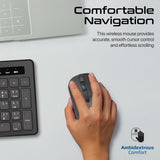 Promate Wireless Keyboard and Mouse Combo, Slim Full - Size2.4Ghz Wireless Keyboard, 1600 DPI Ambidextrous Mouse, Nano USB Receiver, Quiet Keys, Angled Kickstand for iMac, MacBook, ASUS, English/Arabic - Al Kabayel Discount CentrePromate Wireless Keyboard and Mouse Combo, Slim Full - Size2.4Ghz Wireless Keyboard, 1600 DPI Ambidextrous Mouse, Nano USB Receiver, Quiet Keys, Angled Kickstand for iMac, MacBook, ASUS, English/ArabicElectronic AppliancesPROMATEAl Kabayel Discount Centre