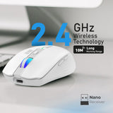 Promate Wireless Mouse, Ergonomic 500mAh Rechargeable LED Backlit Mice with Adjustable 1600DPI, 6 Functional Buttons, RGB Modes and 2.4Ghz Wireless Transmission for MacBook Air, Dell XPS 13 Kitt White - Al Kabayel Discount CentrePromate Wireless Mouse, Ergonomic 500mAh Rechargeable LED Backlit Mice with Adjustable 1600DPI, 6 Functional Buttons, RGB Modes and 2.4Ghz Wireless Transmission for MacBook Air, Dell XPS 13 Kitt WhiteElectronic AppliancesPROMATEAl Kabayel Discount Centre