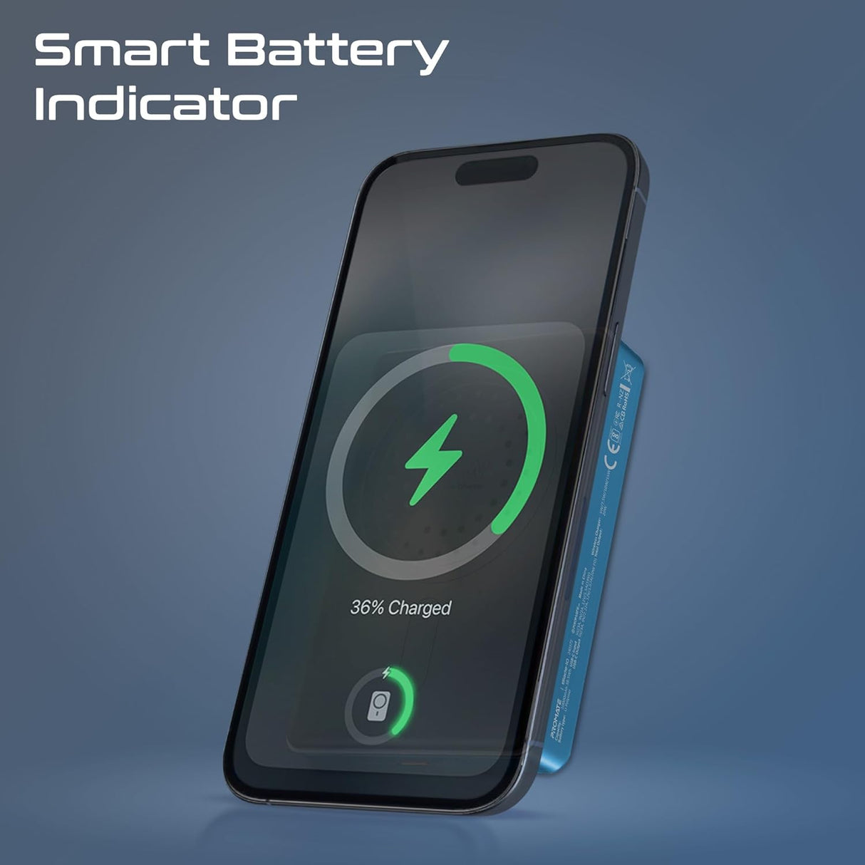 Promate Wireless Ultra - Compact 10000mAh Power Bank with Ultra - Fast 15W MagSafe Compatible Charging, Super - Fast 20W USB - C Input/Output Port Smart Battery Indicators, Blade - 10 Blue - Al Kabayel Discount CentrePromate Wireless Ultra - Compact 10000mAh Power Bank with Ultra - Fast 15W MagSafe Compatible Charging, Super - Fast 20W USB - C Input/Output Port Smart Battery Indicators, Blade - 10 BlueMobile AccessoriesPROMATEAl Kabayel Discount Centre