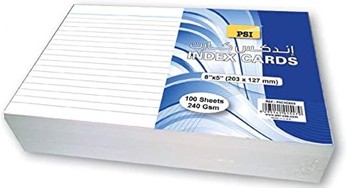 Psi Index Card 8X5" 100Pcs - Al Kabayel Discount CentrePsi Index Card 8X5" 100PcsNotebooks & Writing PadsPSIAl Kabayel Discount Centre