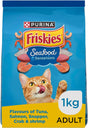 Purina Friskies Seafood Sensations Adult Cat Dry Food, Tuna Salmon Whitefish Crab & Shrimp Flavours, 1Kg, Packet - Al Kabayel Discount CentrePurina Friskies Seafood Sensations Adult Cat Dry Food, Tuna Salmon Whitefish Crab & Shrimp Flavours, 1Kg, PacketPet SuppliesPURINA FRISKIESAl Kabayel Discount Centre