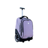 Wires Big Wheel School Bag Trolley Set of 3 (Lunch Bag & Pencil Case) Purple