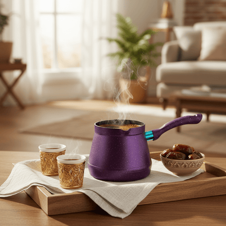 Purple Forged Aluminium Turkish Coffee Warmer 800ml - Al Kabayel Discount CentrePurple Forged Aluminium Turkish Coffee Warmer 800mlTea/Coffee PotsAKDCAl Kabayel Discount Centre
