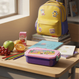 Purple & Pink Desert Adventure Kids Plastic Lunch Box with Spoon & Fork – 20×13 cm - Al Kabayel Discount CentrePurple & Pink Desert Adventure Kids Plastic Lunch Box with Spoon & Fork – 20×13 cmLunch BoxAKDCAl Kabayel Discount Centre