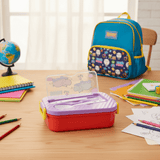 Purple & Red Kids Cartoon Hippo Plastic Lunch Box with Spoon & Fork – 20×13cm - Al Kabayel Discount CentrePurple & Red Kids Cartoon Hippo Plastic Lunch Box with Spoon & Fork – 20×13cmLunch BoxAKDCAl Kabayel Discount Centre