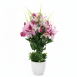 Purple & White Artificial Orchid Flower Plant with White Ceramic Vase – 38cm | Premium Home Décor - Al Kabayel Discount CentrePurple & White Artificial Orchid Flower Plant with White Ceramic Vase – 38cm | Premium Home DécorArtificial FloraAKDCAl Kabayel Discount Centre