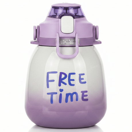 Purple & White Stainless Steel Vacuum Water Bottle with Blue Handle 1000ml - Al Kabayel Discount CentrePurple & White Stainless Steel Vacuum Water Bottle with Blue Handle 1000mlWater BottlesAKDCAl Kabayel Discount Centre