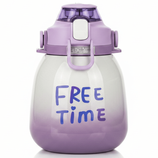 Purple & White Stainless Steel Vacuum Water Bottle with Blue Handle 1000ml - Al Kabayel Discount CentrePurple & White Stainless Steel Vacuum Water Bottle with Blue Handle 1000mlWater BottlesAKDCAl Kabayel Discount Centre