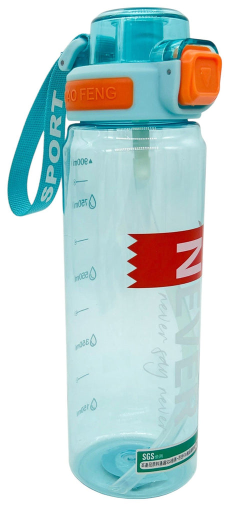 Qiao Feng Sport Transparent Water Bottle 900ml, PP Material Body, Blue - Al Kabayel Discount CentreQiao Feng Sport Transparent Water Bottle 900ml, PP Material Body, BlueWater BottlesQIAO FENGAl Kabayel Discount Centre