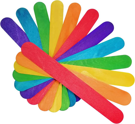 QING MIAN 50pcs Colourful Wooden Chip Craft Stick 15cm*1.6cm - Al Kabayel Discount CentreQING MIAN 50pcs Colourful Wooden Chip Craft Stick 15cm*1.6cmDisposableQING MIANAl Kabayel Discount Centre