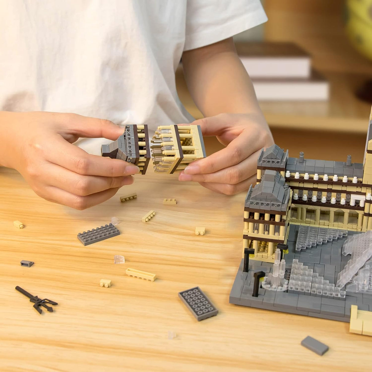 QS08 Buliding Blocks Playset, Le Louvre Museum Building Collection 3000+ pieces, 24cm*16cm*14.5cm - Al Kabayel Discount CentreQS08 Buliding Blocks Playset, Le Louvre Museum Building Collection 3000+ pieces, 24cm*16cm*14.5cmBuilding ToysQS08Al Kabayel Discount Centre