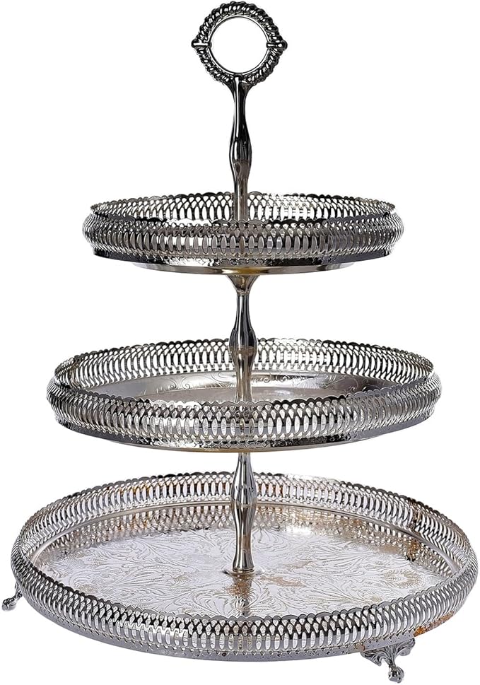 Queen Anne 3 Tier Cake Galleried Stand 25X40Cm - Al Kabayel Discount CentreQueen Anne 3 Tier Cake Galleried Stand 25X40CmStylish ServewareQUEEN ANNEAl Kabayel Discount Centre