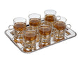 Queen Anne 6 Tea Glasses On Tray 9.85 X 24.76 X 34.29cm English Silver Plate - Al Kabayel Discount CentreQueen Anne 6 Tea Glasses On Tray 9.85 X 24.76 X 34.29cm English Silver PlateStylish ServewareQUEEN ANNEAl Kabayel Discount Centre
