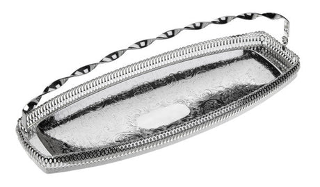 Queen Anne Gallery Sandwich Tray/Swing Handle 14 X 15.24 X 40cm English Silver Plate  - Al Kabayel Discount CentreQueen Anne Gallery Sandwich Tray/Swing Handle 14 X 15.24 X 40cm English Silver Plate Stylish ServewareQUEEN ANNEAl Kabayel Discount Centre