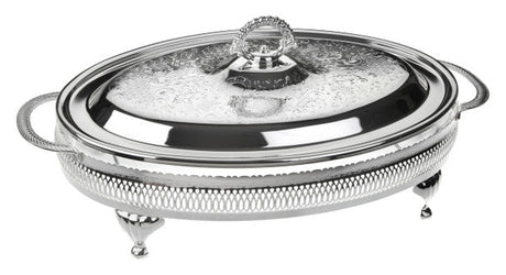 Queen Anne Large Oval Casserole/Lid 16.51 X 26.67 X 40.95cm English Silver Plate  - Al Kabayel Discount CentreQueen Anne Large Oval Casserole/Lid 16.51 X 26.67 X 40.95cm English Silver Plate Stylish ServewareQUEEN ANNEAl Kabayel Discount Centre