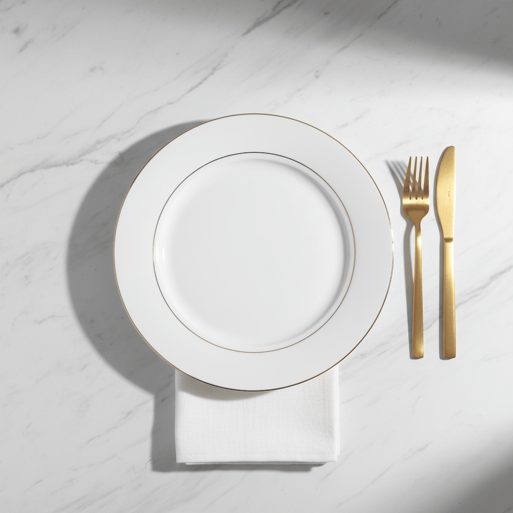 Queens White Ceramic Dinner Plate with Golden Rim — 10.5 Inch - Al Kabayel Discount CentreQueens White Ceramic Dinner Plate with Golden Rim — 10.5 InchPlatesQUEENSAl Kabayel Discount Centre