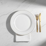 Queens White Ceramic Dinner Plate with Golden Rim — 10.5 Inch - Al Kabayel Discount CentreQueens White Ceramic Dinner Plate with Golden Rim — 10.5 InchPlatesQUEENSAl Kabayel Discount Centre