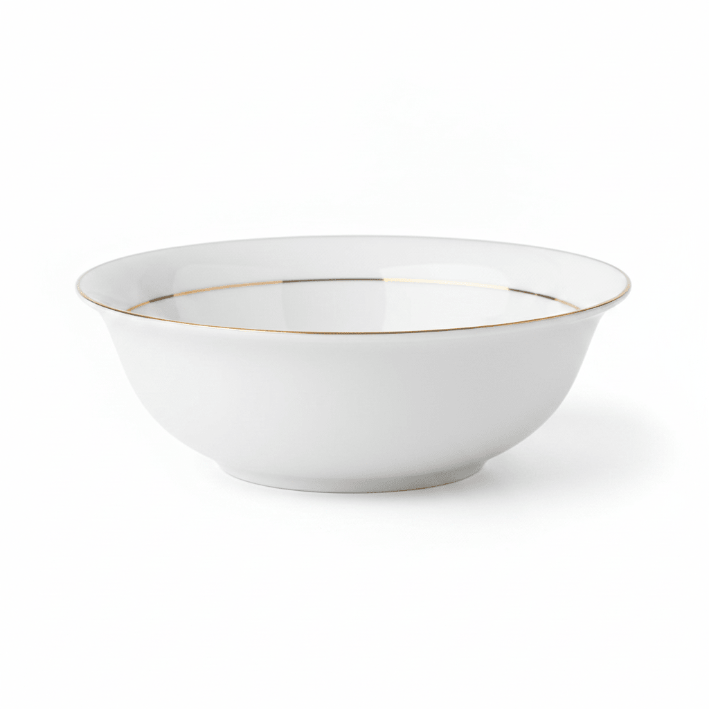 Queens White Ceramic Soup Bowl with Golden Rim — 5.5 Inch - Al Kabayel Discount CentreQueens White Ceramic Soup Bowl with Golden Rim — 5.5 InchBowlsQUEENSAl Kabayel Discount Centre