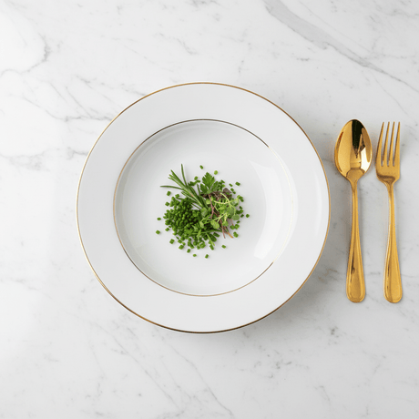 Queens White Ceramic Soup Plate with Golden Rim | 8 Inch | Premium Tableware - Al Kabayel Discount CentreQueens White Ceramic Soup Plate with Golden Rim | 8 Inch | Premium TablewarePlatesQUEENSAl Kabayel Discount Centre