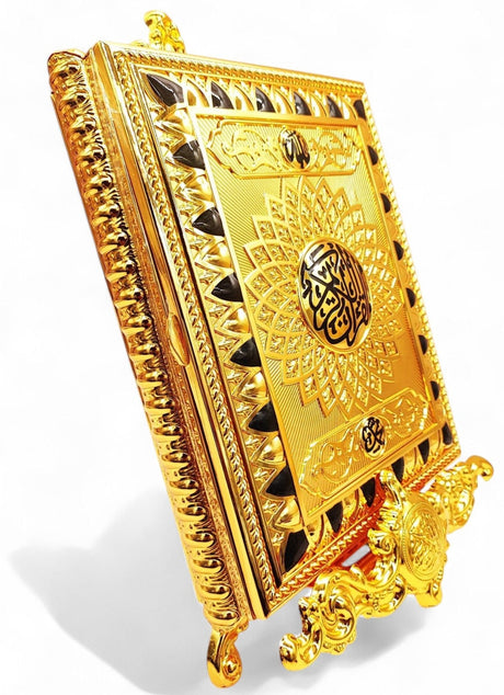 Quran Box With Stand Golden Black Large 27x20cm - Al Kabayel Discount CentreQuran Box With Stand Golden Black Large 27x20cmHome Décor AccentsAKDCAl Kabayel Discount Centre