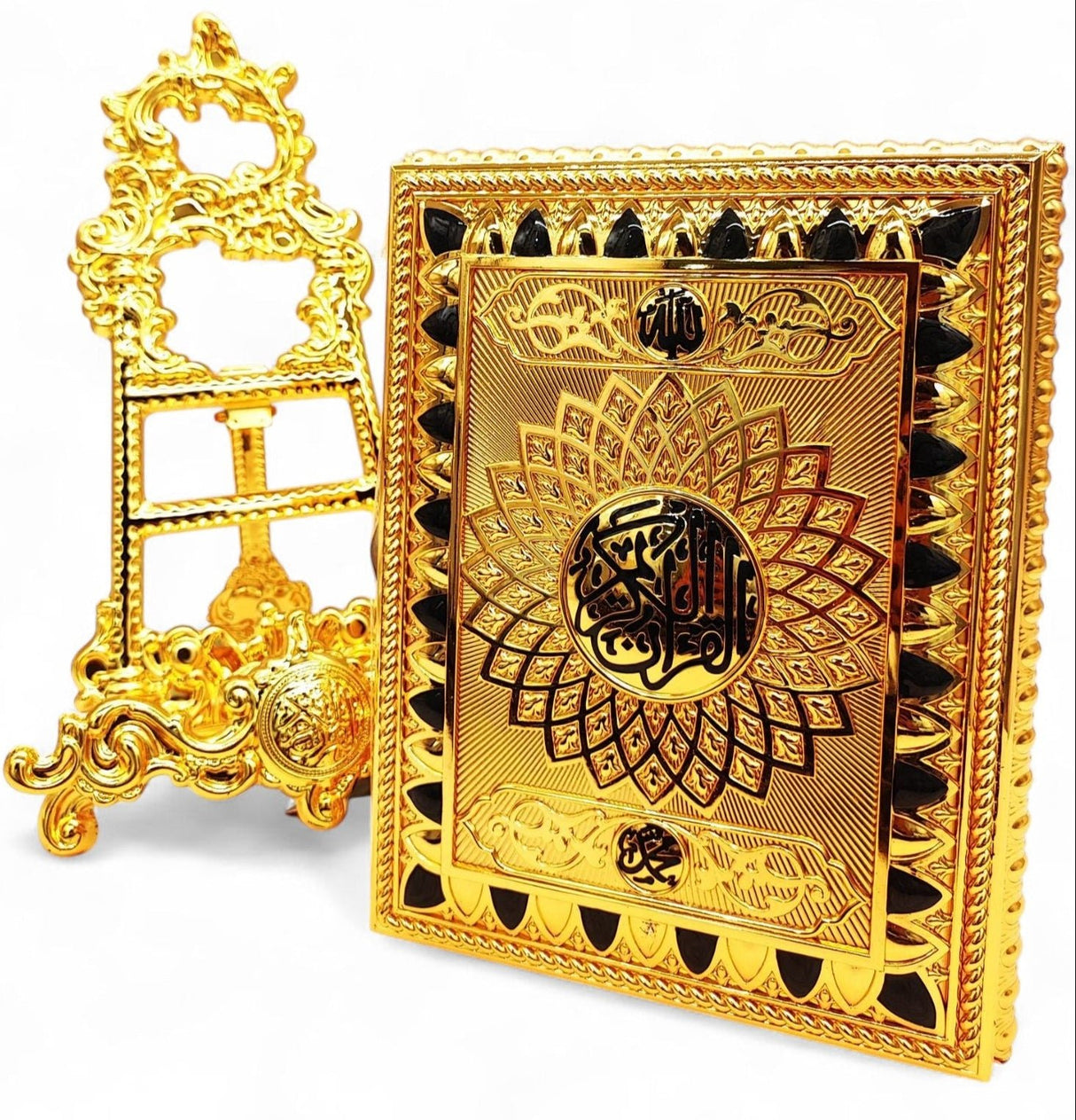 Quran Box With Stand Golden Black Large 27x20cm - Al Kabayel Discount CentreQuran Box With Stand Golden Black Large 27x20cmHome Décor AccentsAKDCAl Kabayel Discount Centre