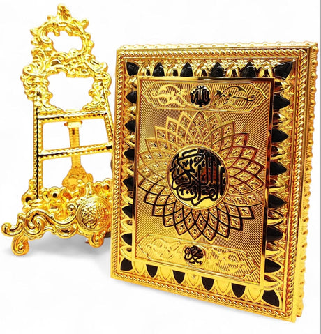 Quran Box With Stand Golden Black Large 27x20cm - Al Kabayel Discount CentreQuran Box With Stand Golden Black Large 27x20cmHome Décor AccentsAKDCAl Kabayel Discount Centre