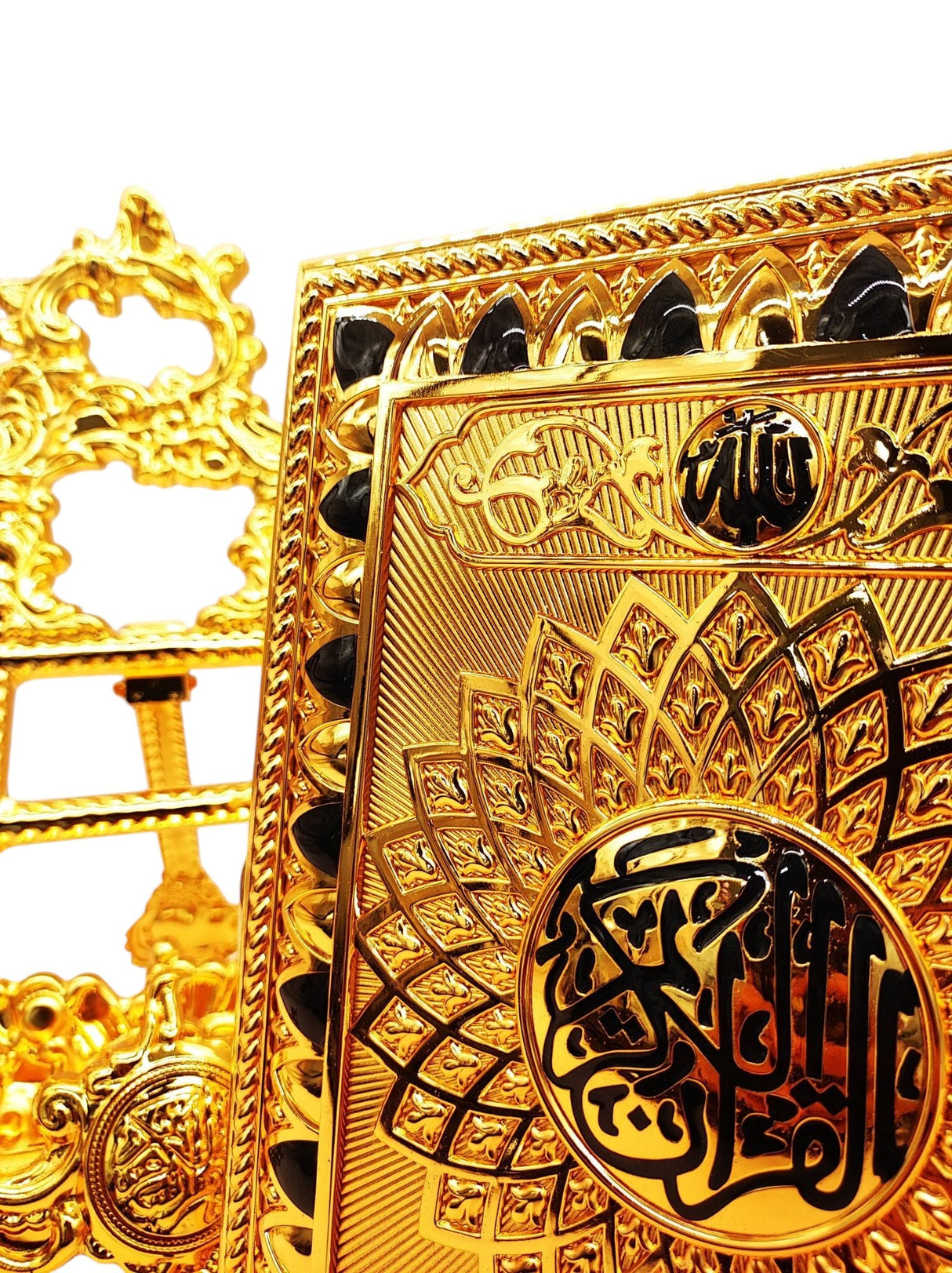 Quran Box With Stand Golden Black Large 27x20cm - Al Kabayel Discount CentreQuran Box With Stand Golden Black Large 27x20cmHome Décor AccentsAKDCAl Kabayel Discount Centre