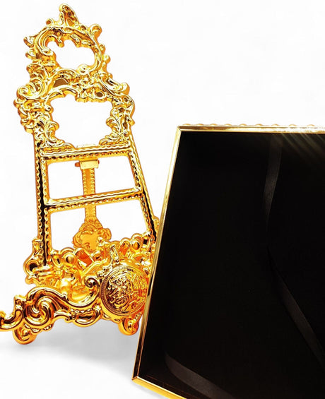 Quran Box With Stand Golden Black Small 17x12cm - Al Kabayel Discount CentreQuran Box With Stand Golden Black Small 17x12cmHome Décor AccentsAKDCAl Kabayel Discount Centre