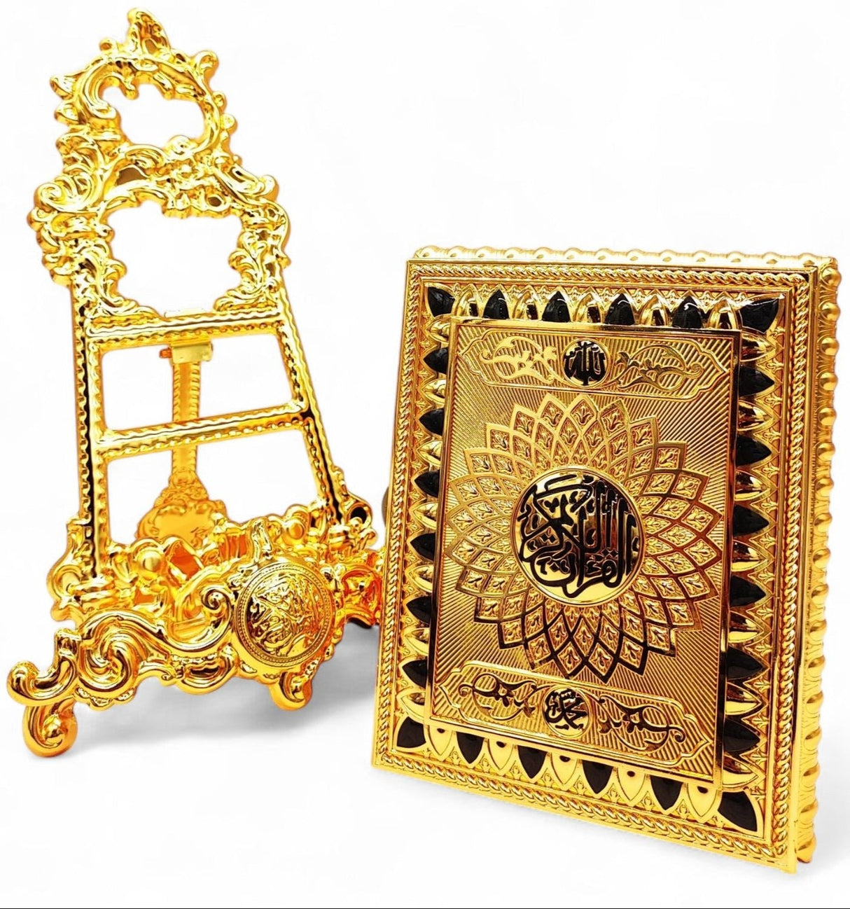 Quran Box With Stand Golden Black Small 17x12cm - Al Kabayel Discount CentreQuran Box With Stand Golden Black Small 17x12cmHome Décor AccentsAKDCAl Kabayel Discount Centre