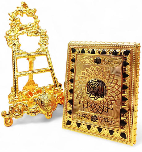 Quran Box With Stand Golden Black Small 17x12cm - Al Kabayel Discount CentreQuran Box With Stand Golden Black Small 17x12cmHome Décor AccentsAKDCAl Kabayel Discount Centre
