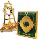 Quran Box With Stand Golden Green Medium 22x17cm - Al Kabayel Discount CentreQuran Box With Stand Golden Green Medium 22x17cmHome Décor AccentsAKDCAl Kabayel Discount Centre