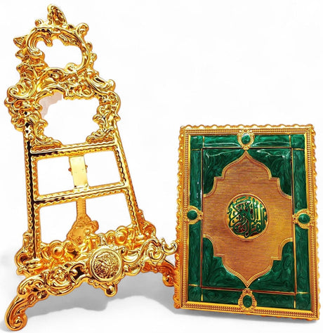 Quran Box With Stand Golden Green Small 17x12cm - Al Kabayel Discount CentreQuran Box With Stand Golden Green Small 17x12cmHome Décor AccentsAKDCAl Kabayel Discount Centre