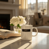 R11 Ceramic Mug 350ml | White Mug with Rhinestone Black Label Design - Al Kabayel Discount CentreR11 Ceramic Mug 350ml | White Mug with Rhinestone Black Label DesignMugsAKDCAl Kabayel Discount Centre