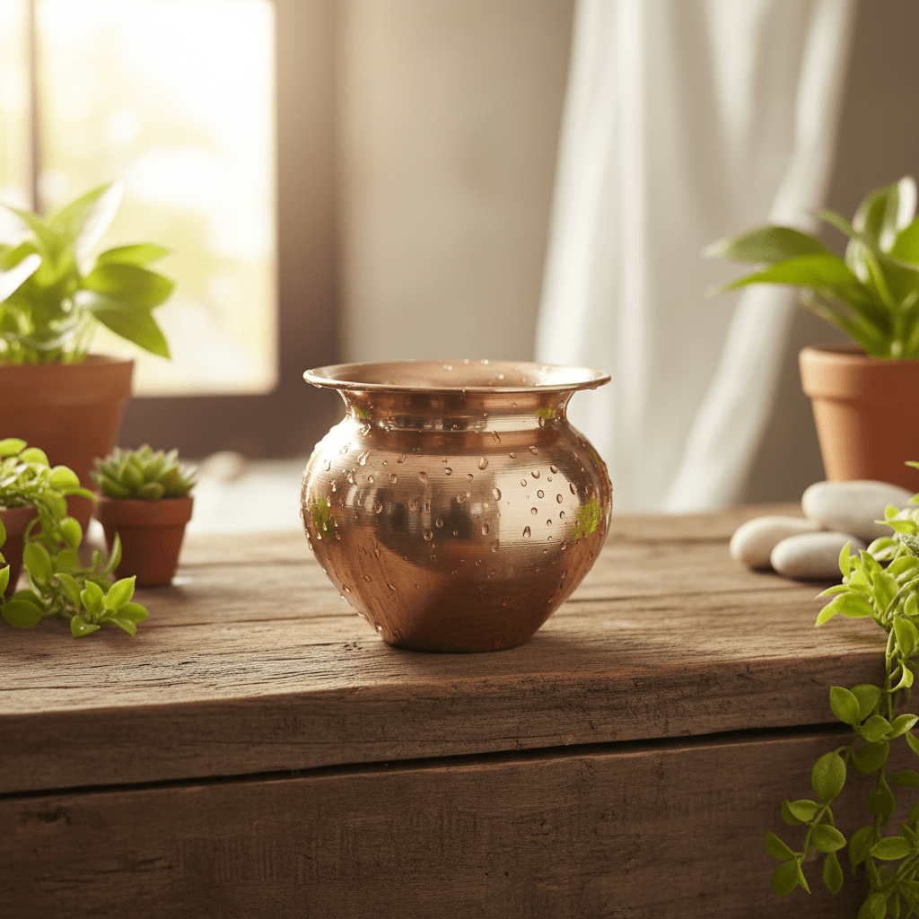 Raj Copper Gawdi Lotta – 11 x 10 cm Classic Water Pot CLG009 - Al Kabayel Discount CentreRaj Copper Gawdi Lotta – 11 x 10 cm Classic Water Pot CLG009TumblersRAJAl Kabayel Discount Centre