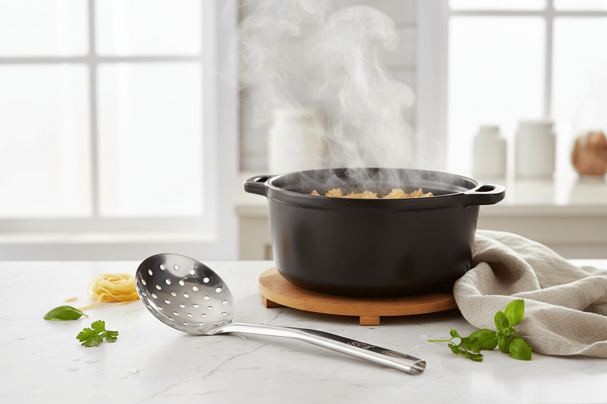 Raj Prince Stainless Steel Skimmer 29 cm VPS001 – Pasta, Noodle & Frying Strainer - Al Kabayel Discount CentreRaj Prince Stainless Steel Skimmer 29 cm VPS001 – Pasta, Noodle & Frying StrainerSkimmerRAJAl Kabayel Discount Centre