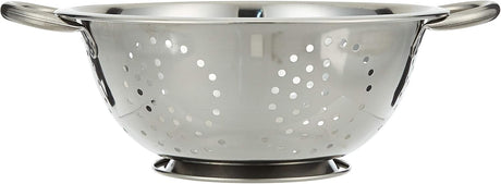 Raj Stainless Steel Colander Silver VC0003 Rice Colander Vegetable Colander Fruits Colander - 24CM - Al Kabayel Discount CentreRaj Stainless Steel Colander Silver VC0003 Rice Colander Vegetable Colander Fruits Colander - 24CMKitchen Utensils & GadgetsRAJAl Kabayel Discount Centre