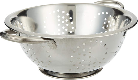 Raj Stainless Steel Colander Silver VC0003 Rice Colander Vegetable Colander Fruits Colander - 24CM - Al Kabayel Discount CentreRaj Stainless Steel Colander Silver VC0003 Rice Colander Vegetable Colander Fruits Colander - 24CMKitchen Utensils & GadgetsRAJAl Kabayel Discount Centre