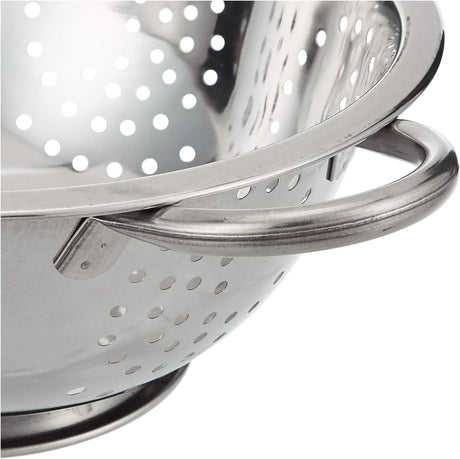 Raj Stainless Steel Colander Silver VC0003 Rice Colander Vegetable Colander Fruits Colander - 24CM - Al Kabayel Discount CentreRaj Stainless Steel Colander Silver VC0003 Rice Colander Vegetable Colander Fruits Colander - 24CMKitchen Utensils & GadgetsRAJAl Kabayel Discount Centre